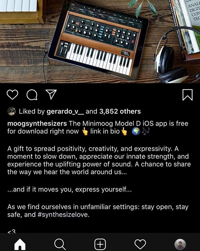 So cool that @moogsynthesizers is doing this! Amazing company and amazing products.